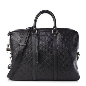 Authentic Gucci GG Guccissima Business Bag Briefcase Crossbody Messenger Mens